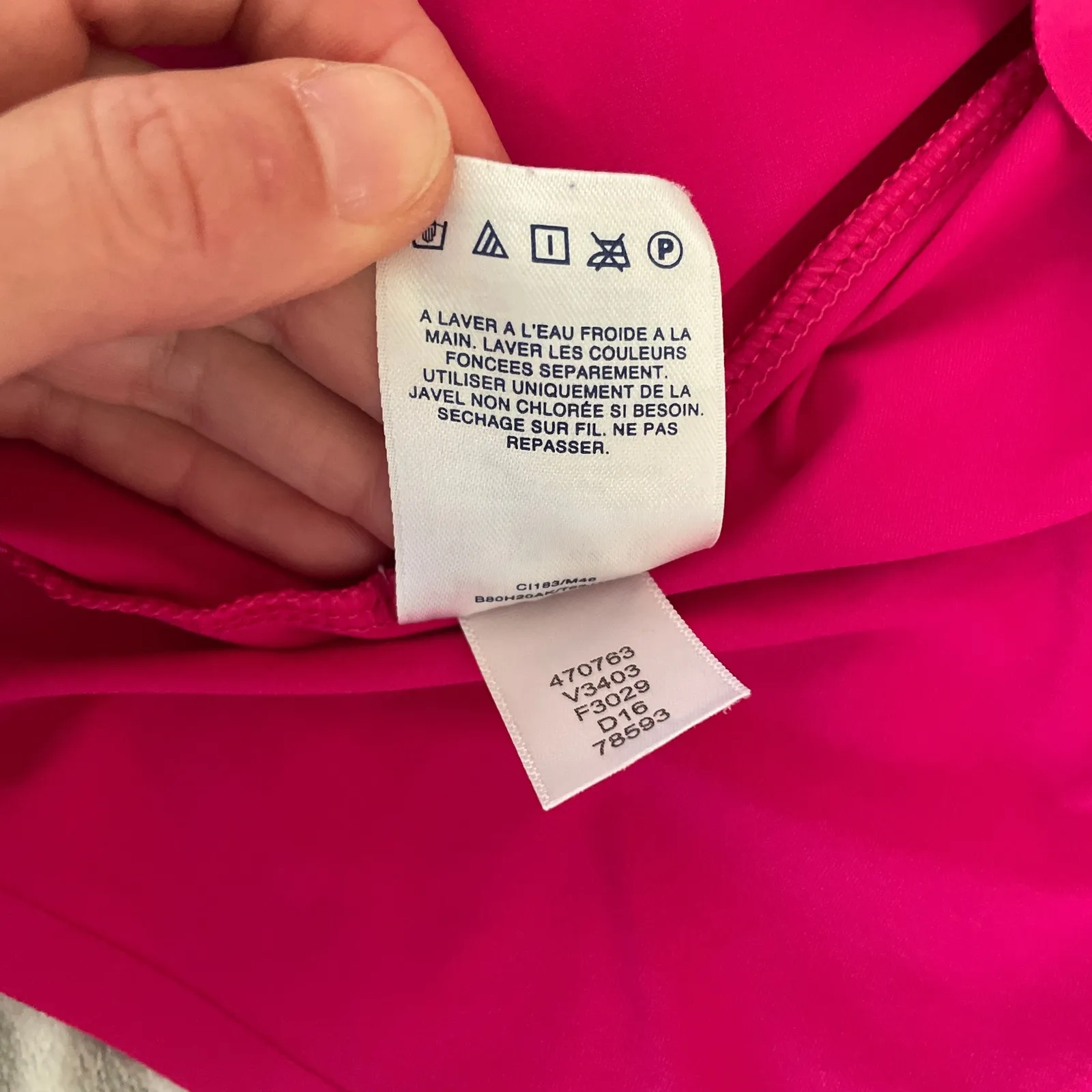 Lands End Rash Guard Shirt sz Large Colorblock Mock Neck Long Sleeve Orange Pink - Image 8