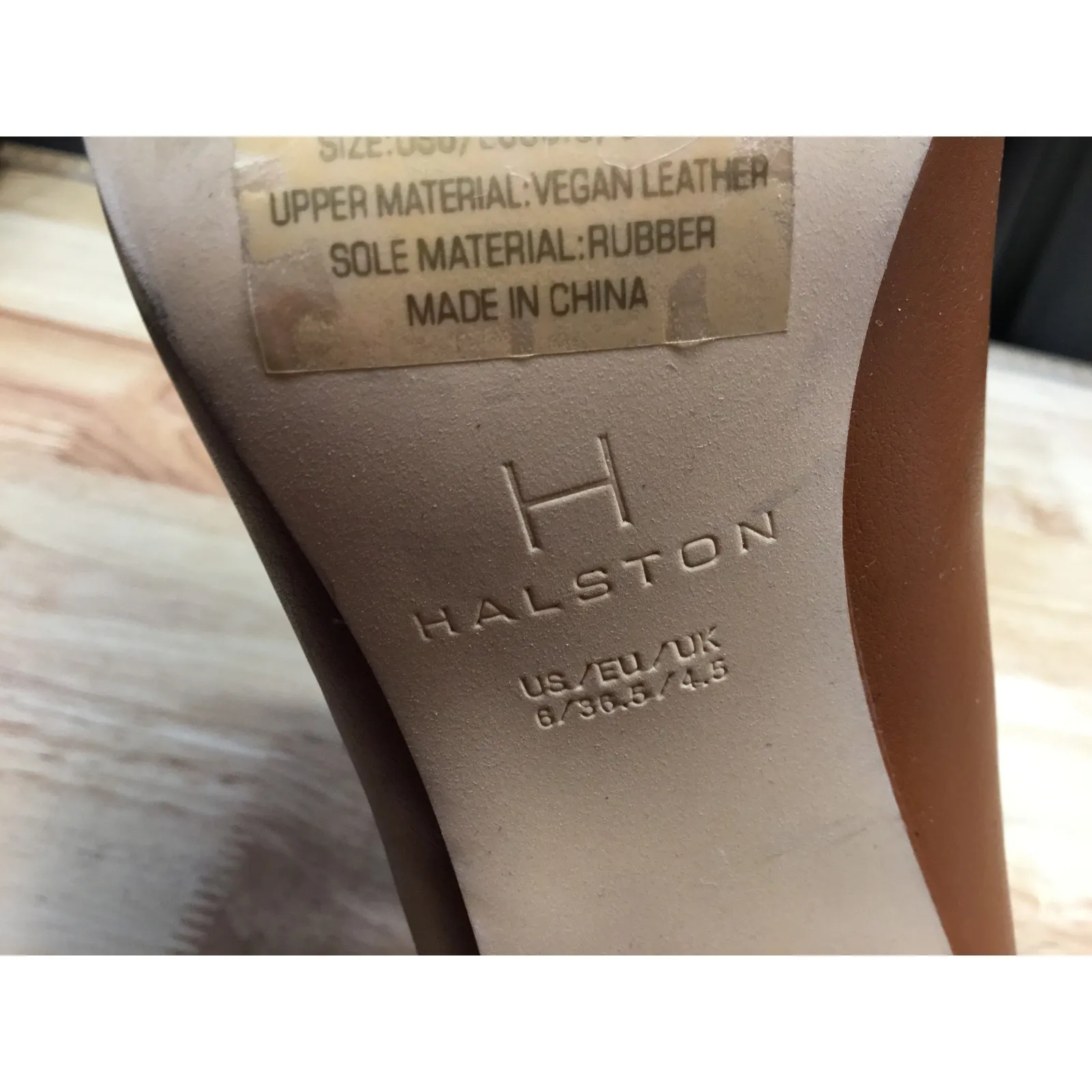 Halston Women's 6 Brown Vegan Leather Slip - Image 6