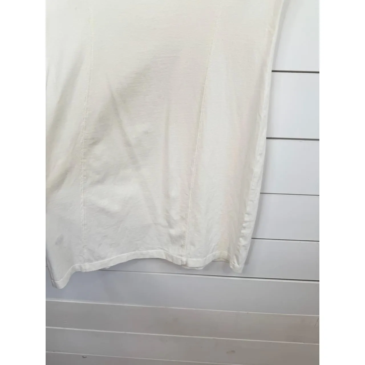 TREASURE & BOND Womens T-shirt Dress Size S Cream Off-White Short Sleeve Casual - Image 8