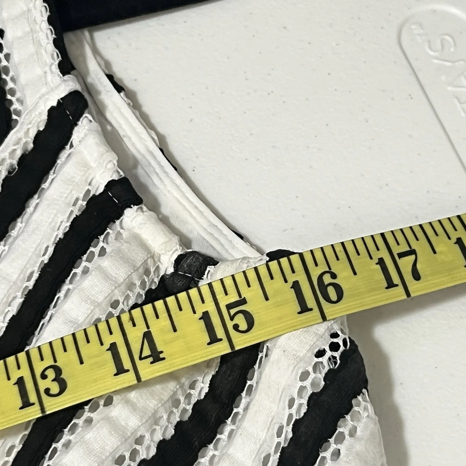 Melonie Women's White Black Gemma Sleeveless Flare Dress Size 8 Cottage Whimsy. - Image 5