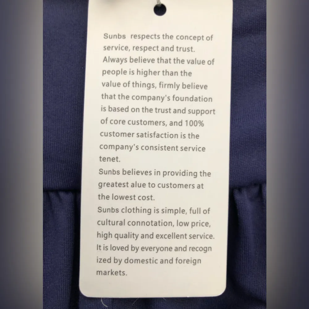 SUNBS Womens Wide Leg Loose Leisure Pants Size XL Navy Blue Side Pockets New - Image 7