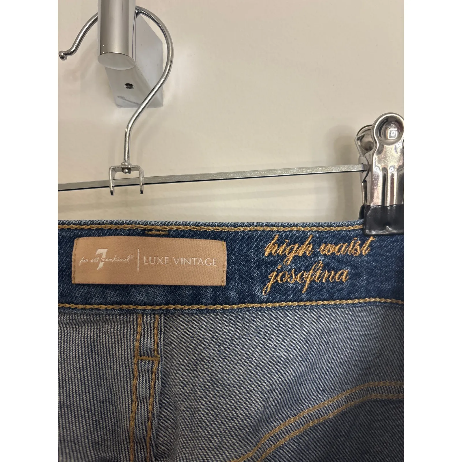 7 For All Mankind Jeans Womens 30 Blue Josefina Luxe Vintage High Waist - Image 3