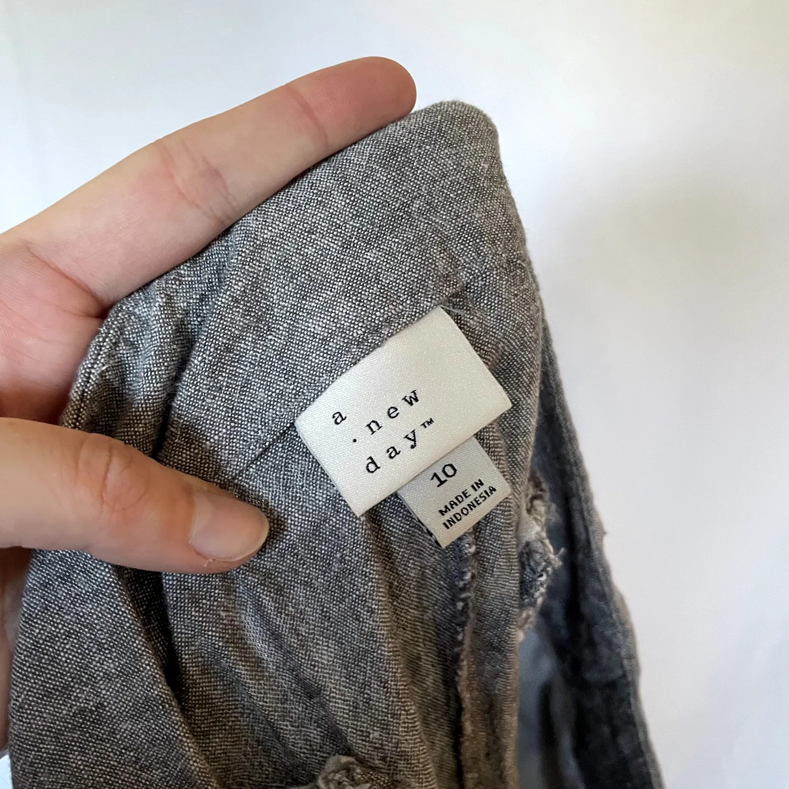 a new day linen rayon gray trousers pockets women's size 10 business casual - Image 6