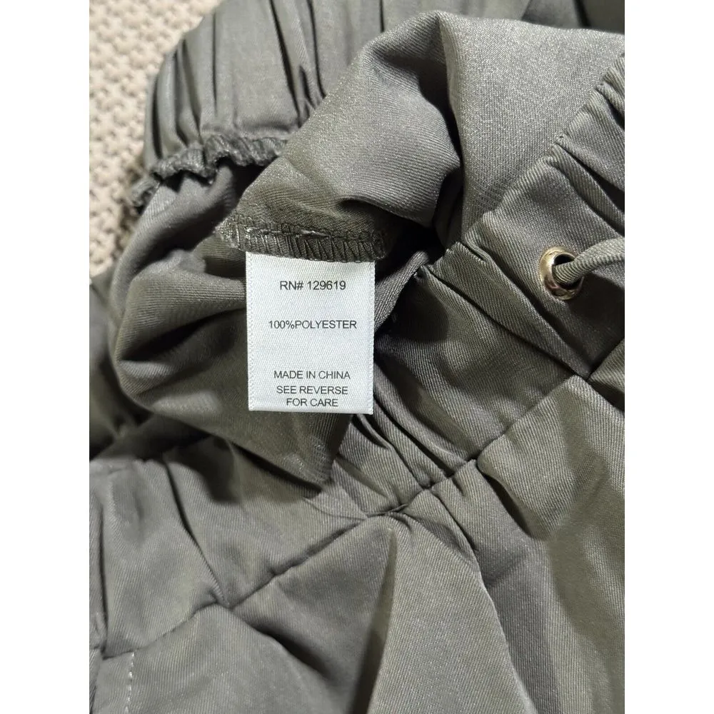 ALLIE ROSE Women's Black Lightweight Green Joggers‎ Cargo Size Medium - Image 4