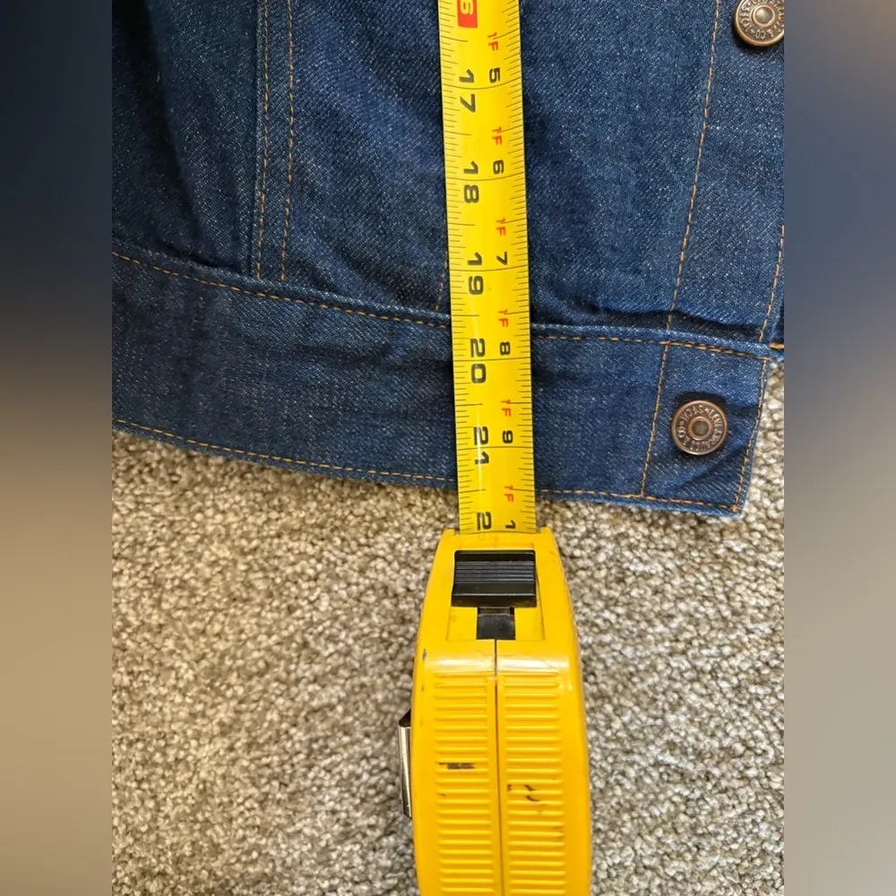 Vintage Levis 70s Orange Tab Denim Jacket Womens Medium Blue Trucker Western - Image 7