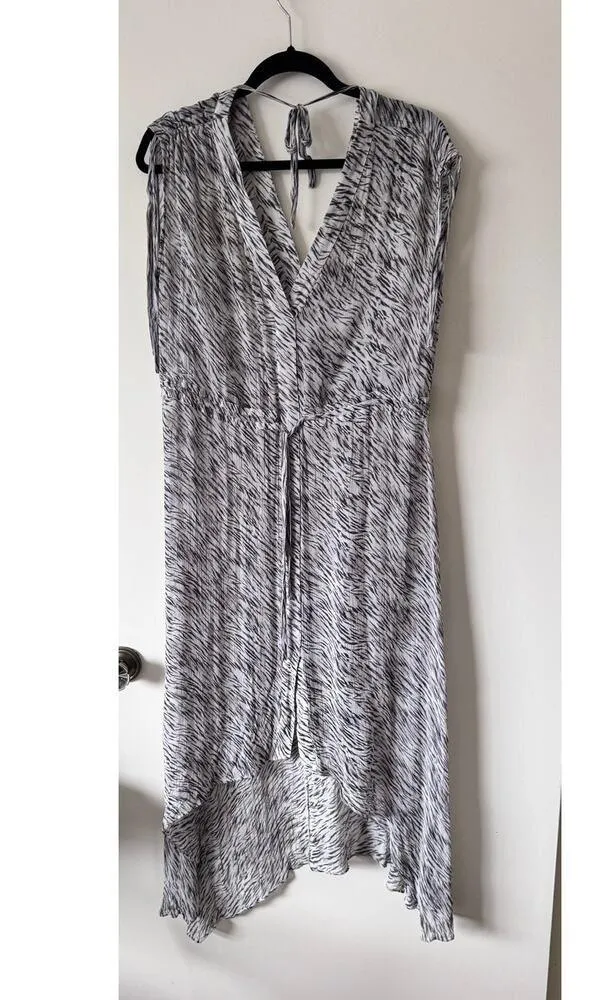 All Saints Kamila Zed Dress in All Over Zebra Size Medium - Image 5