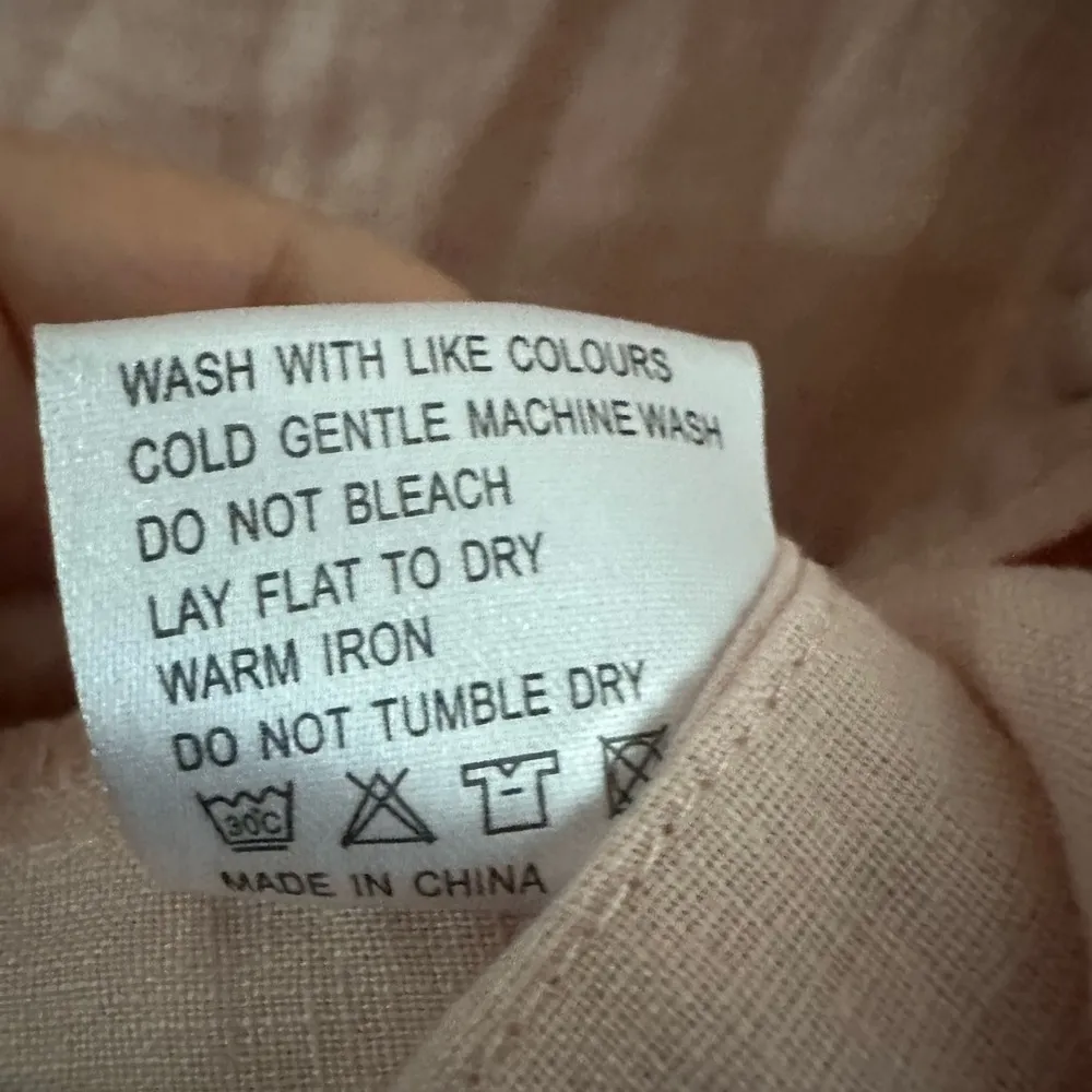 Little lies light pink linen mini dress size XS - Image 8