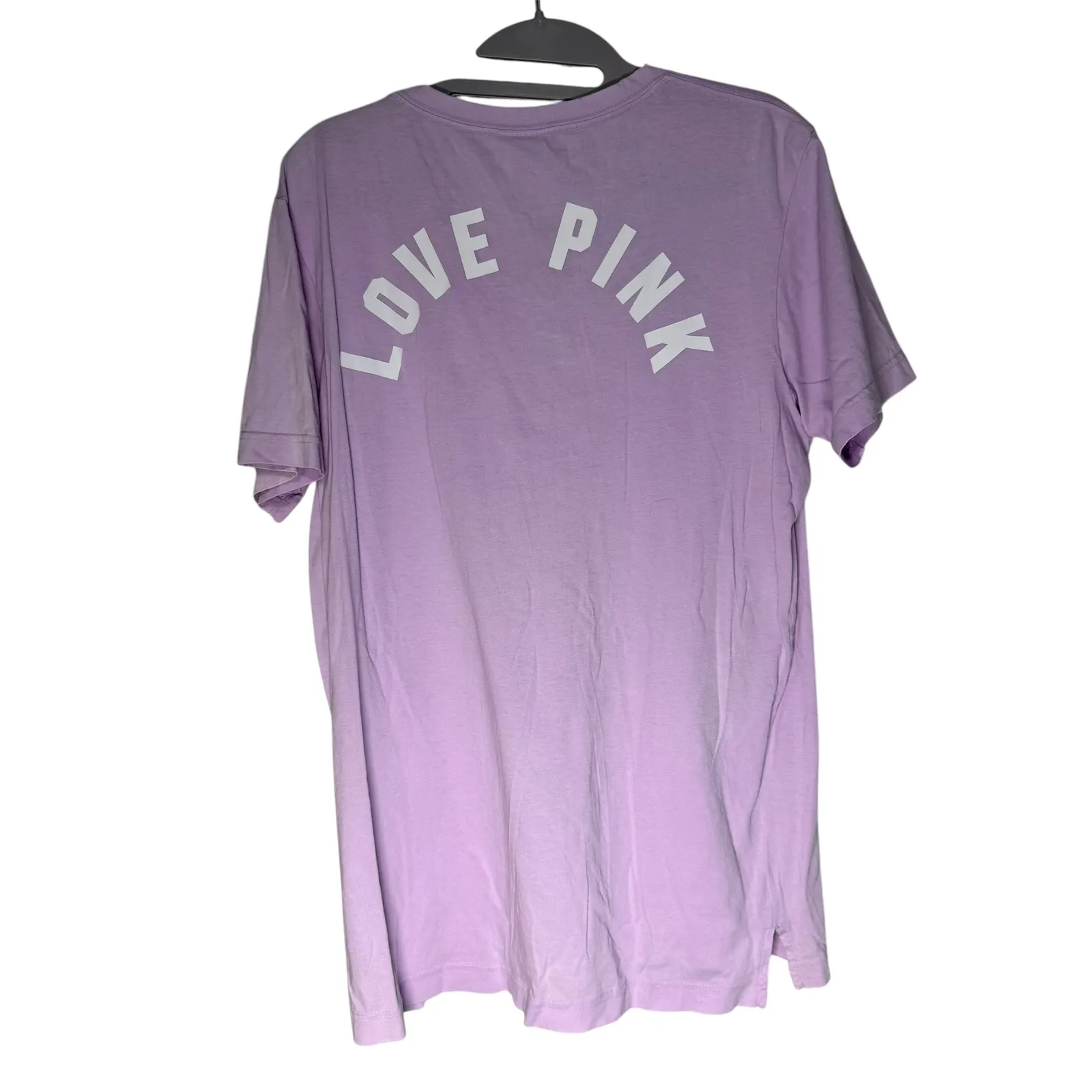 PINK Victoria's Secret Lavender Dog Graphic Lace Up Short Sleeve T-Shirt - Image 10