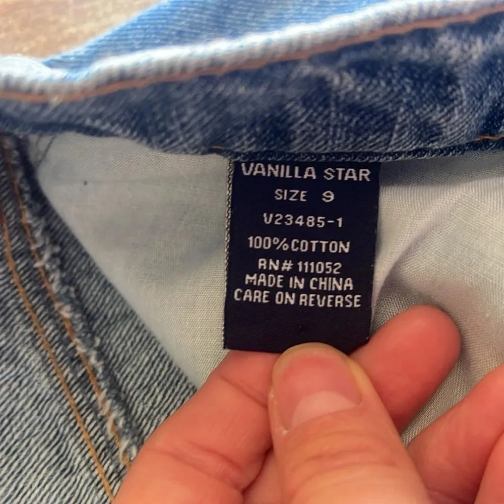 Vanilla Star NWT Distressed high rise straight leg relaxed fit dad Jean - Image 6