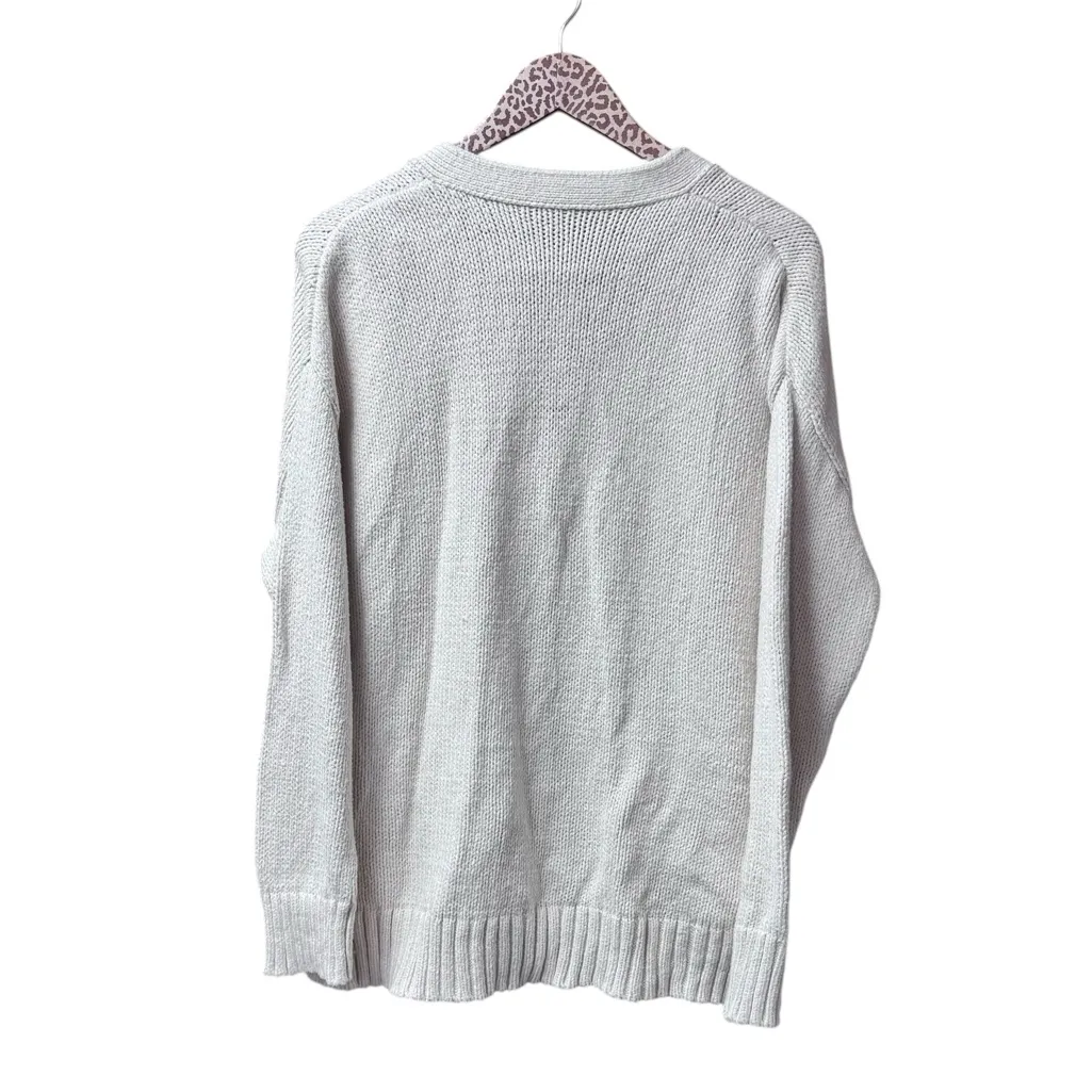 Jenni Kayne Cody Long Sleeve Button Front Knit Cardigan Sweater Cream XL - Image 2