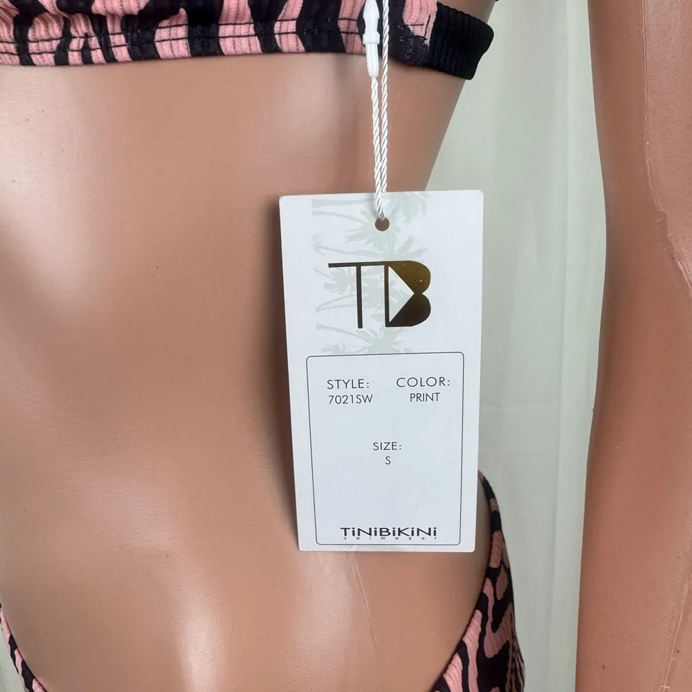 TiniBikini Two Piece Zebra Stripe Swimsuit Size Small - Image 11