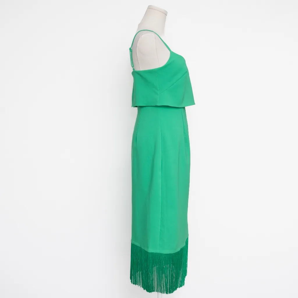 Adrianna Papell - Stretch Crepe Fringe Midi Dress - Image 5