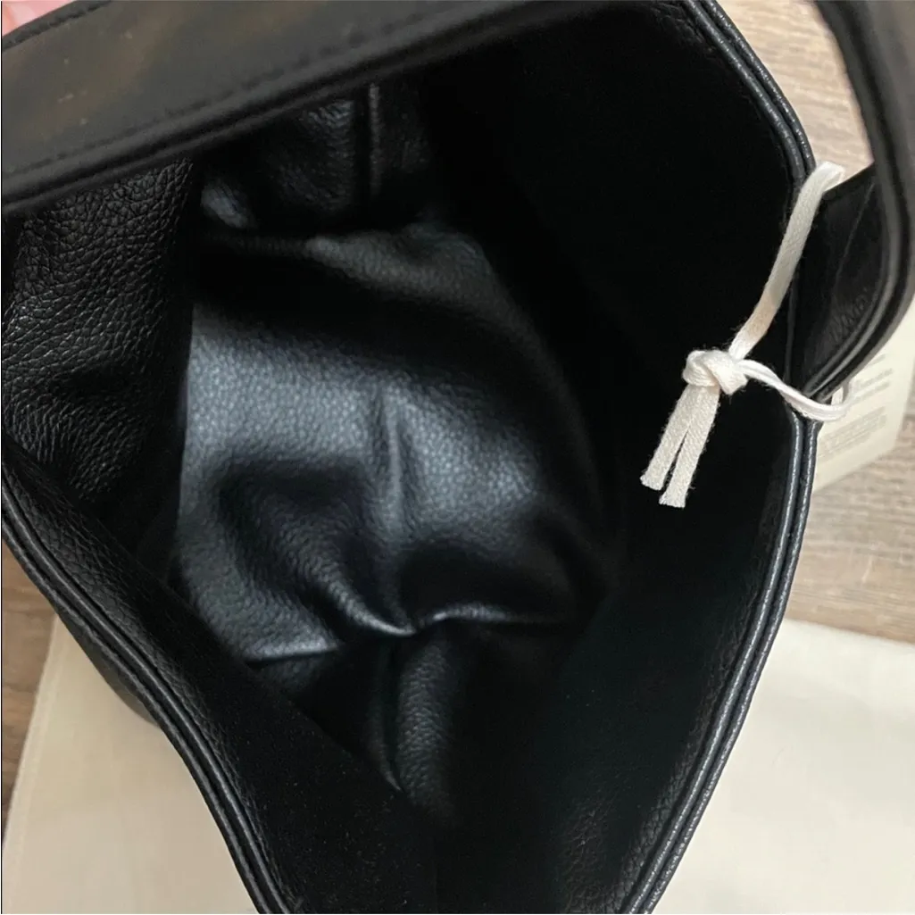 Merit x Brandon Maxwell w/ dust bag Black Leather Bag Pouch Handbag Clutch - Image 6