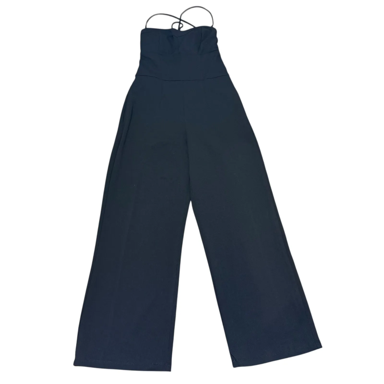 Speechless NWT Elegant Black Spaghetti Strap Wide Leg Jumpsuit Evening Formal - Image 2