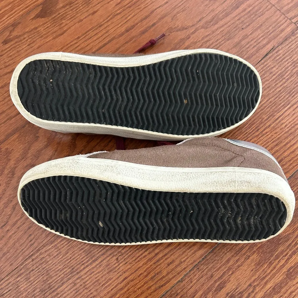 Steve Madden Philo Khaki Multi Silver Star Sneaker Size 9 Pony Hair Low Top - Image 7