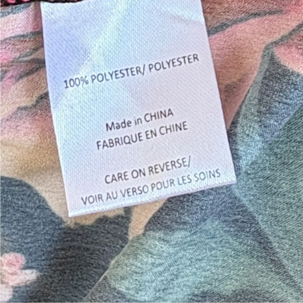 NWT Boston Proper X Ronny Kobo Black Floral Ruffle Puff Sleeve Dress Size Large - Image 11