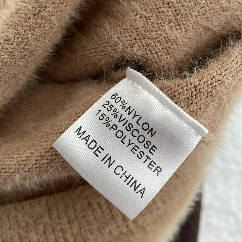 Cozy and Cutest Tan Fuzzy Princess Polly Sweater - Image 9