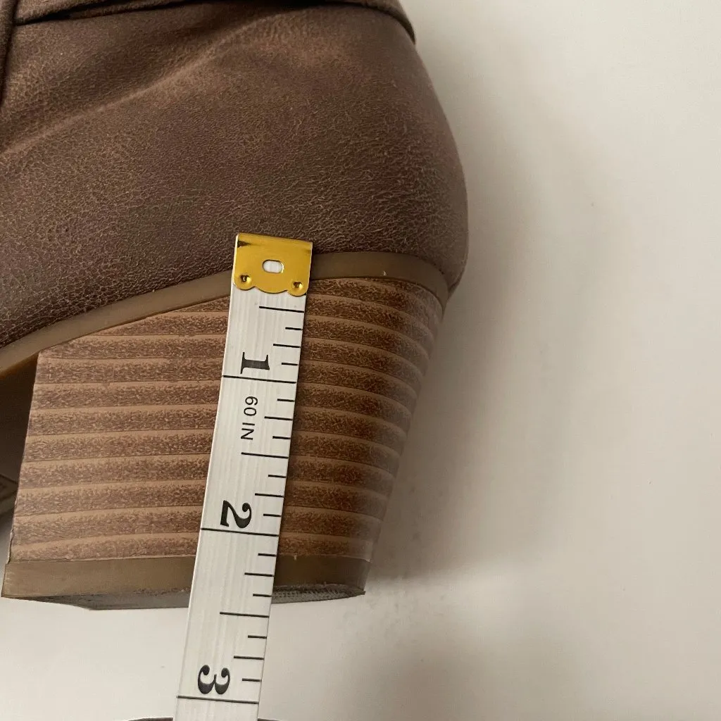 Womens Fudge Brown Ortholite Eco Bootie Size 9.5 Cowgirl Western Casual - Image 5