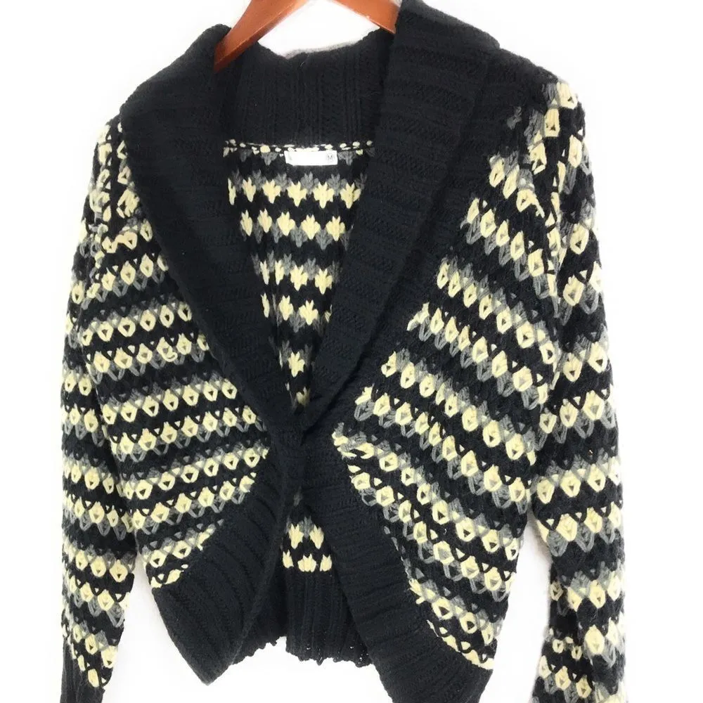 lavand. Cardigan Sweater Black Size M - Image 3