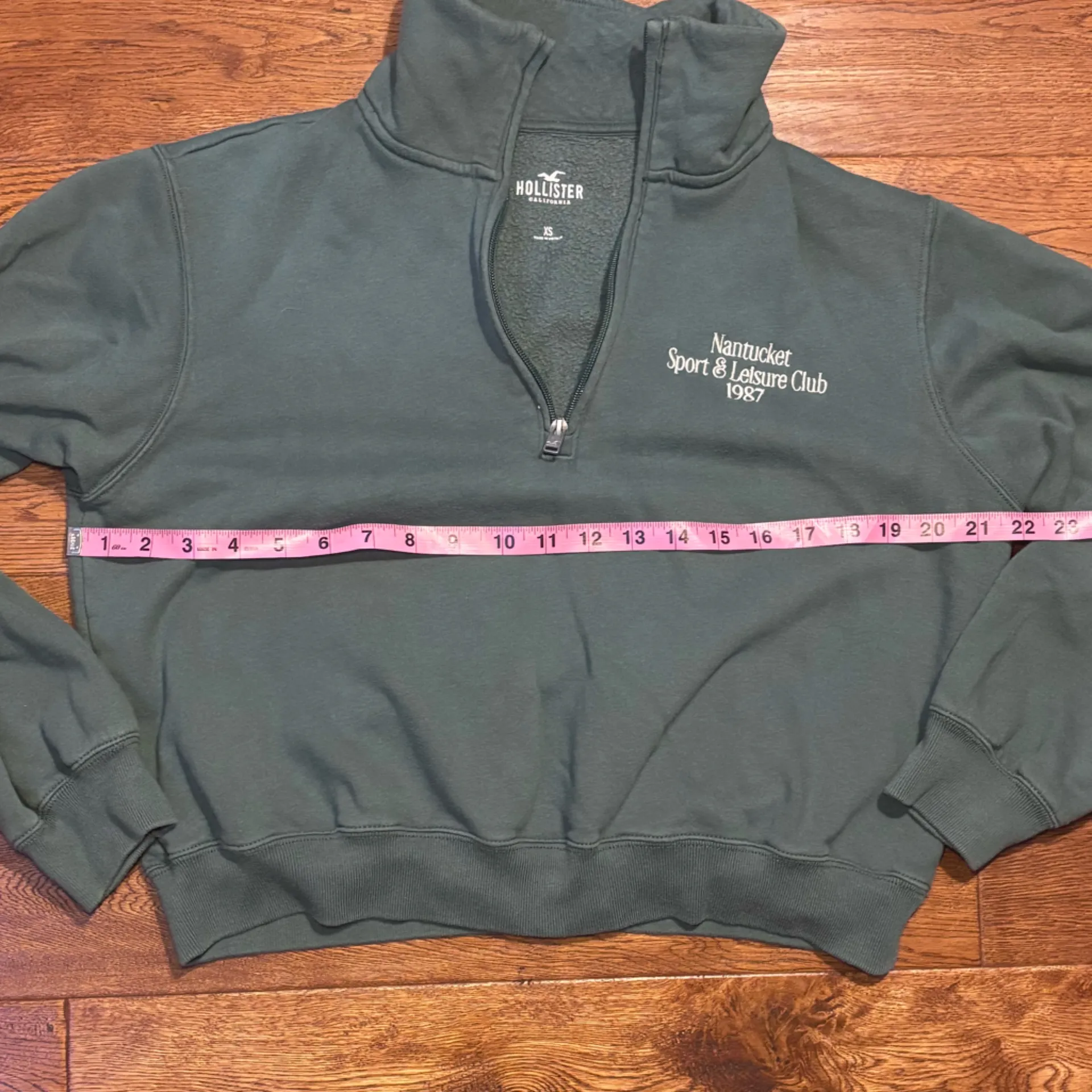 Hollister Green Half-Zip Pullover - Image 5