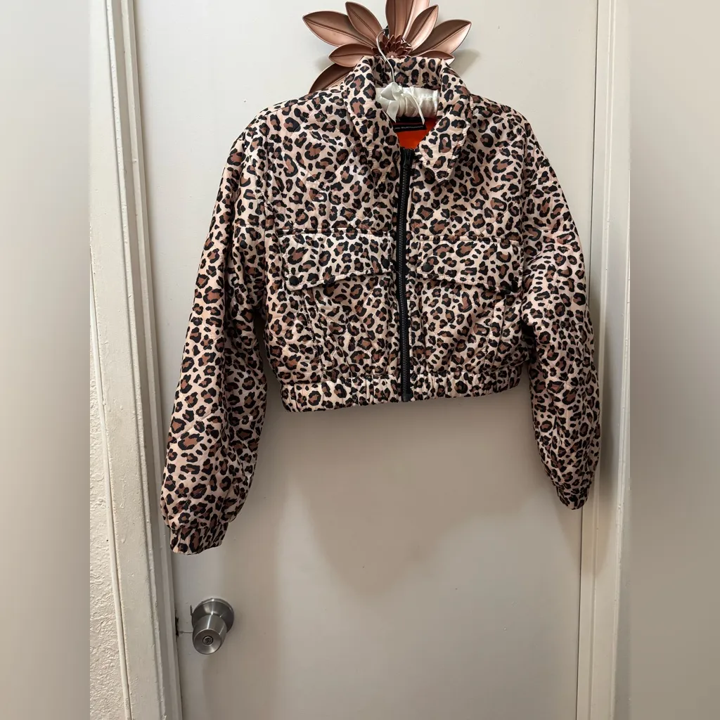 Zara Animal Print Bomber Jacket - Image 4