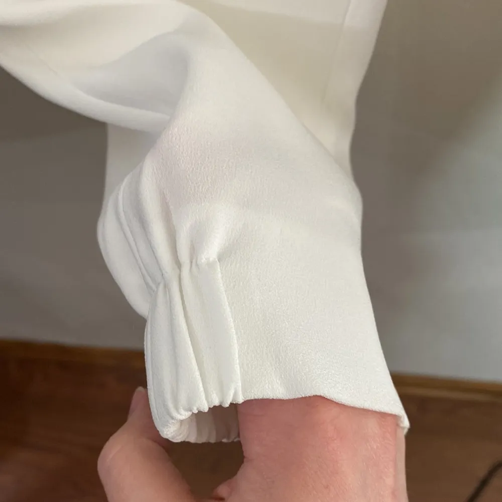 R Label | the Reset Japanese fabric crepe Modern joggers in Ivory size XS White - Image 8