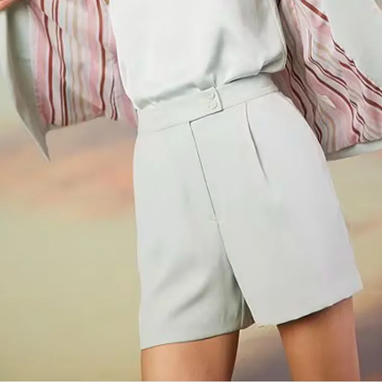 Women's Light Gray Shorts - Image 2