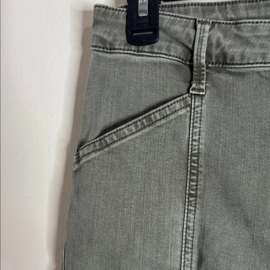 Pistola Hannah Cargo Khaki/Green Denim Zip Pocket Skinny Jeans Pants size 29 - Image 7