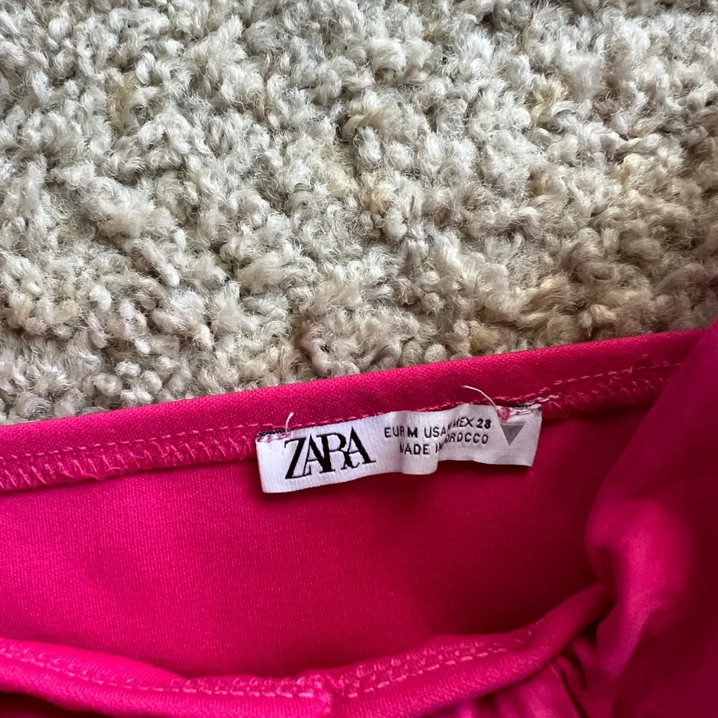 Zara Vibrant Pink Bow Bandeau Top - Image 6