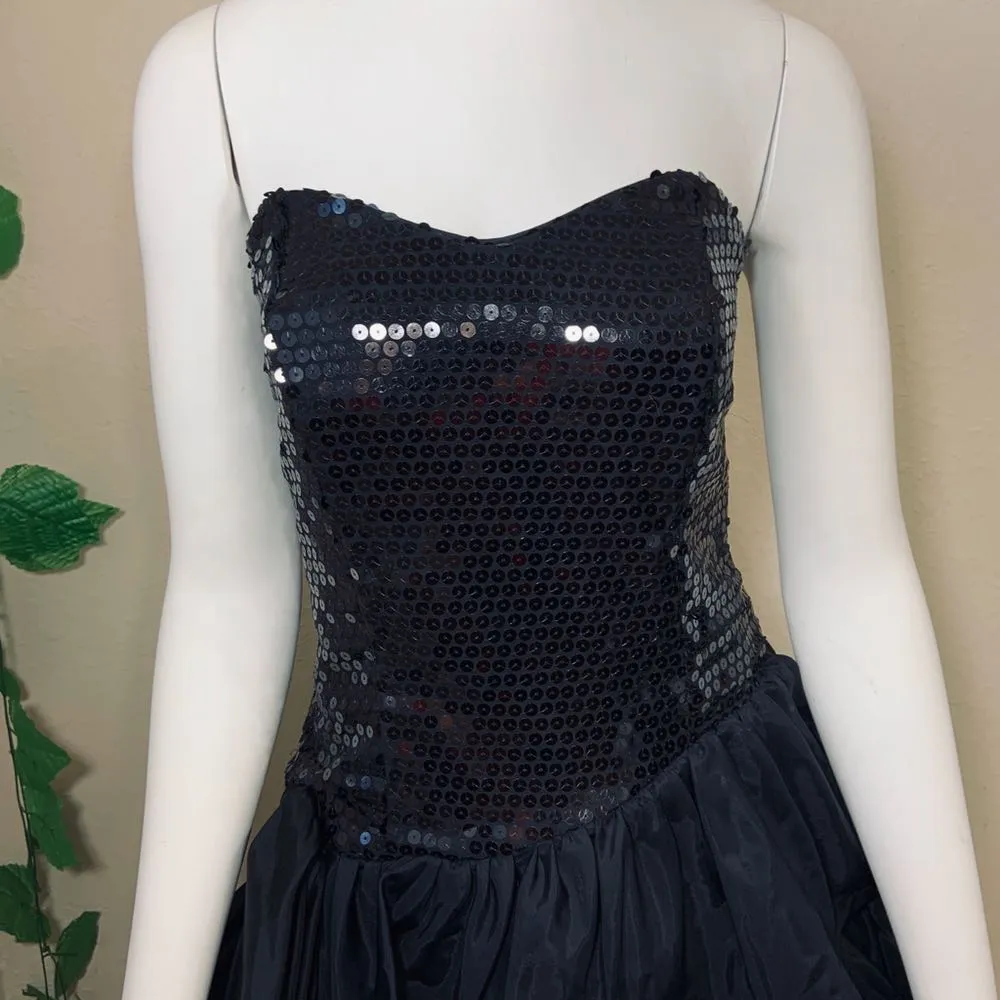 Vintage 1980’s 80’s Sequin Prom - Image 4