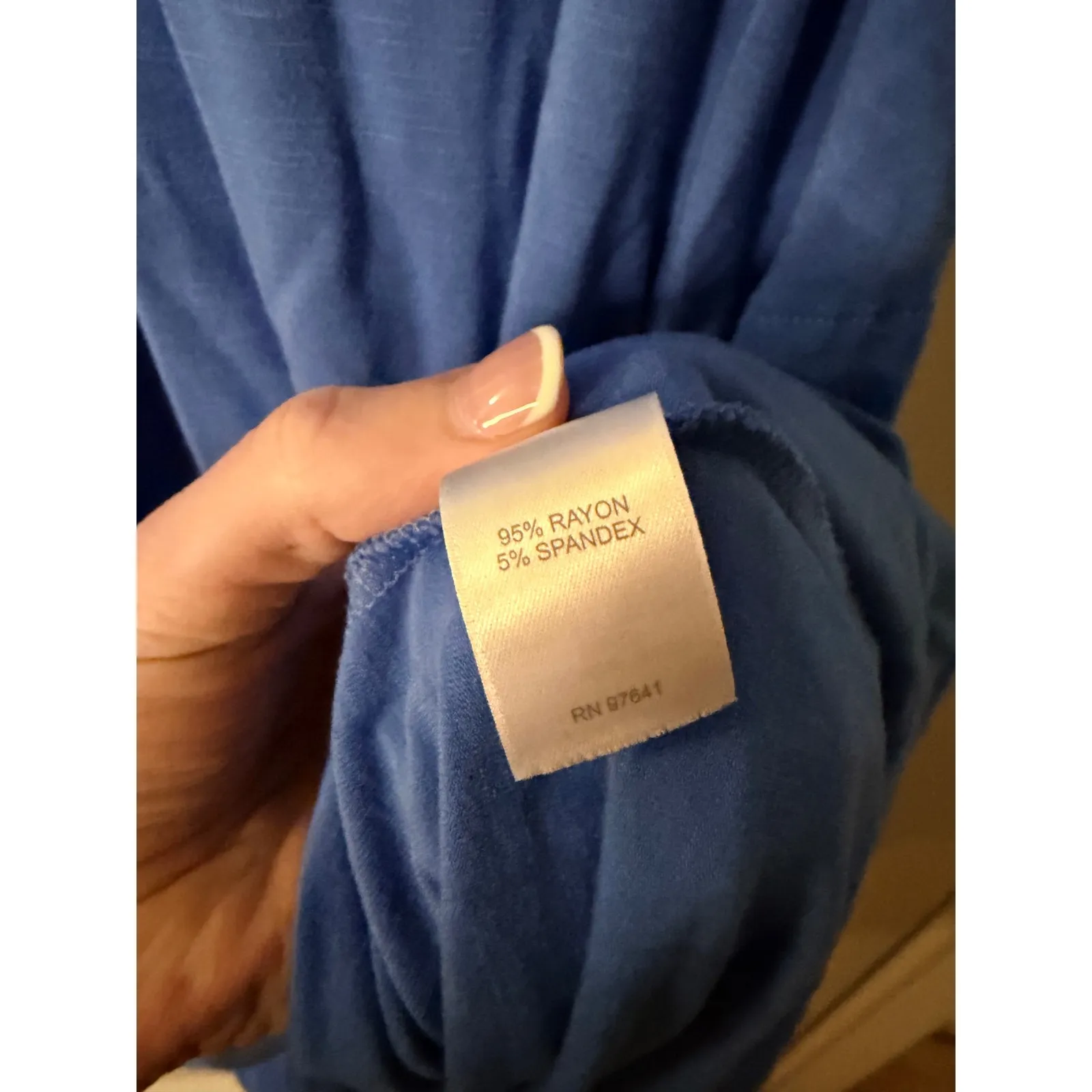 J Jill Blue Sleeveless Flowy Casual Loose Fit Go To Midi Dress 1X Minimalistic - Image 3