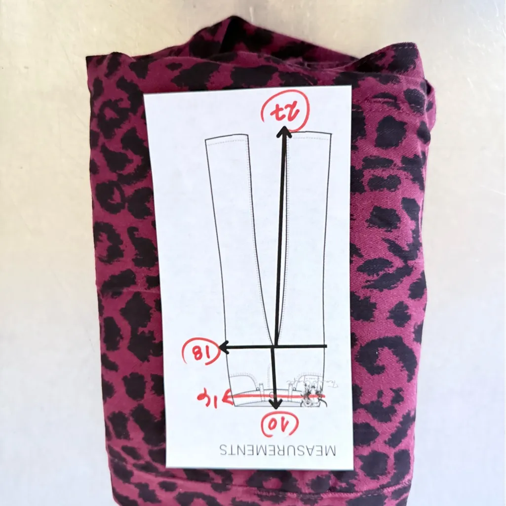 Sanctuary Burgundy and Black Animal Print Pants - Image 7