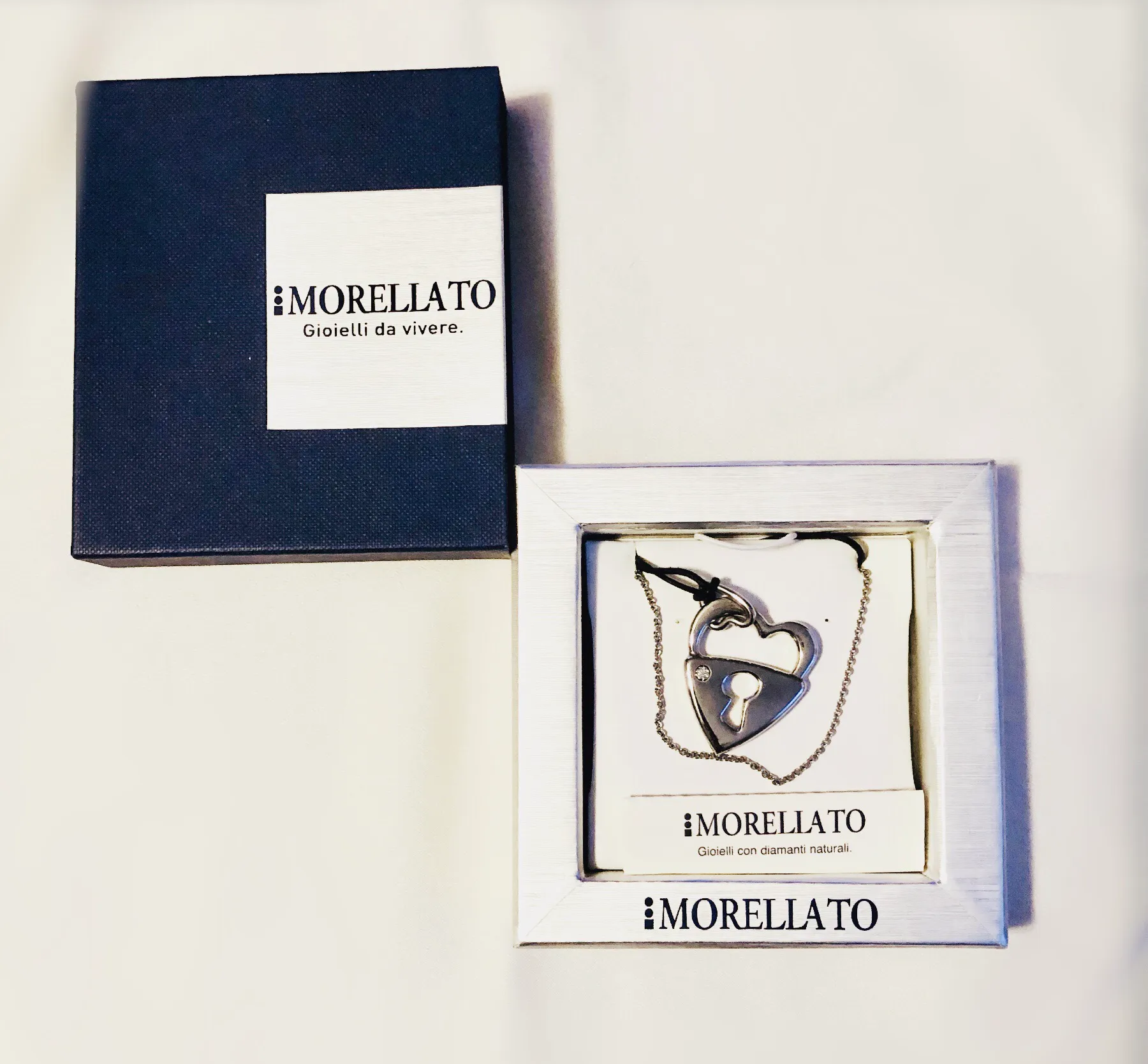 Italy Heart Lock Pendant Necklace - Image 3