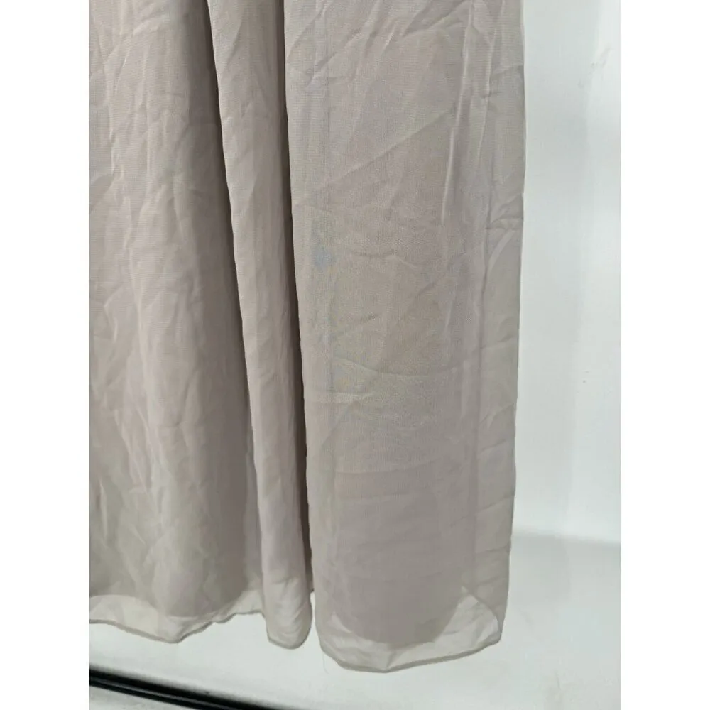 After Six‎ Bridesmaid Dress Women 12 Taupe Maxi Wedding Guest Elegant Has Flaws - Image 10