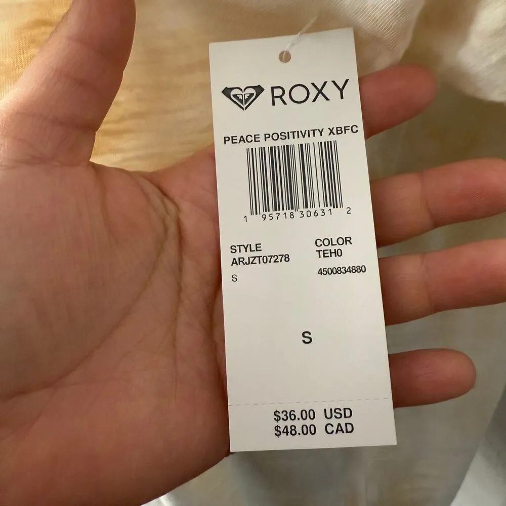 Roxy Juniors Spiral Tie Dye Tee Graphic Tee, Peace and Positivity Shirt, S/P - Image 7