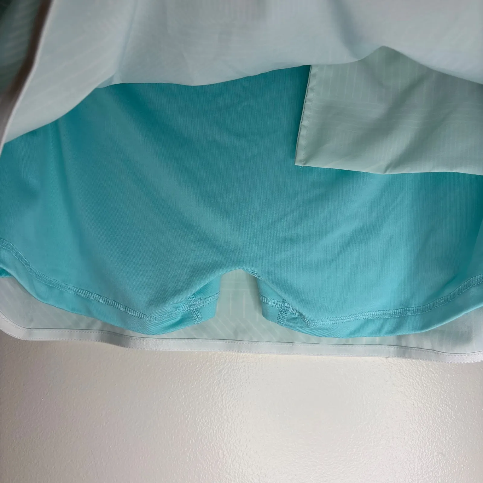 Nike Golf‎ Skort Athletic Skirt Dri-FIT Geometric Print Light Blue White L - Image 8