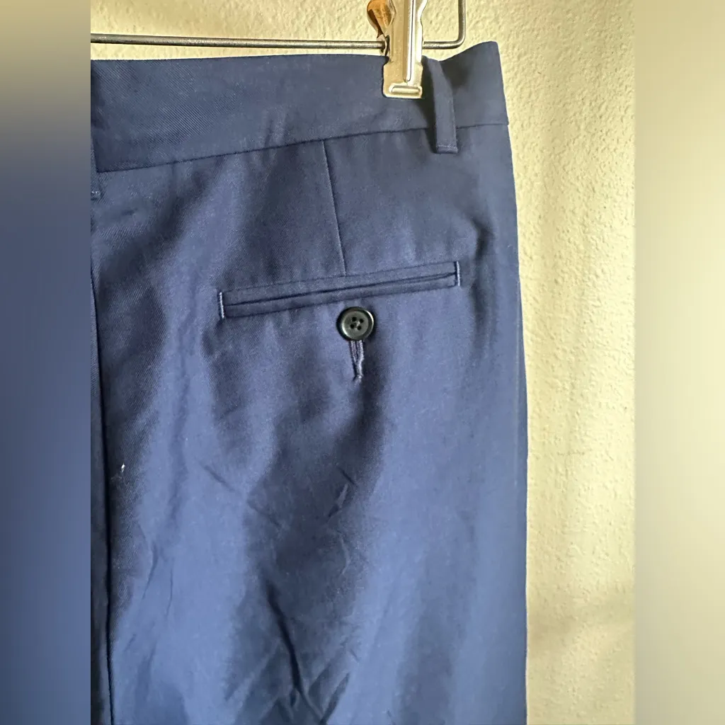 CALVIN KLEIN Navy Blue Flat Front. Slim Fit- Husky - Image 9