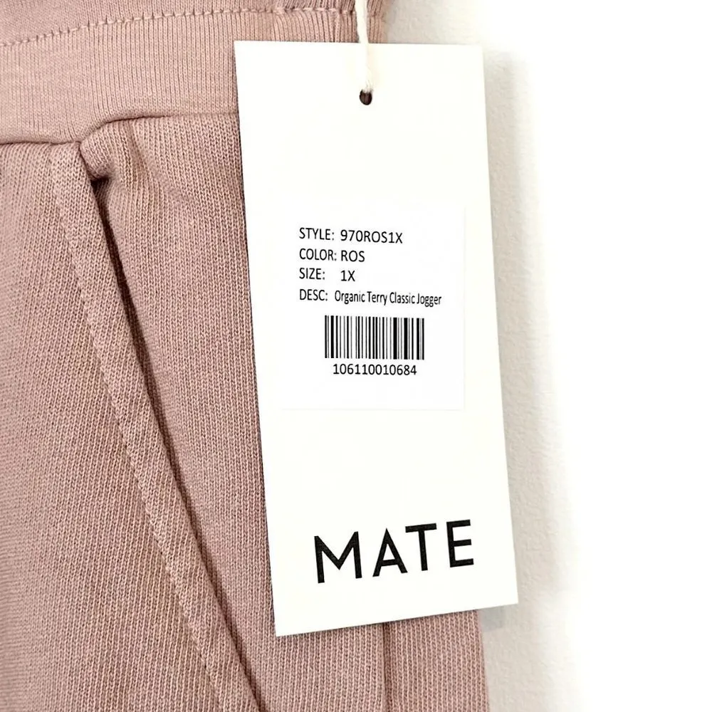 NWT MATE the Label Rose Organic Terry Classic Jogger - 1X - Image 4