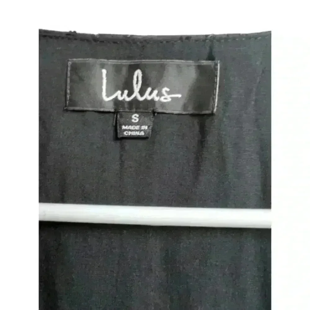 Lulu's Daydreaming‎ Of You Black Swiss Dot Button Front Mini Dress - Image 4