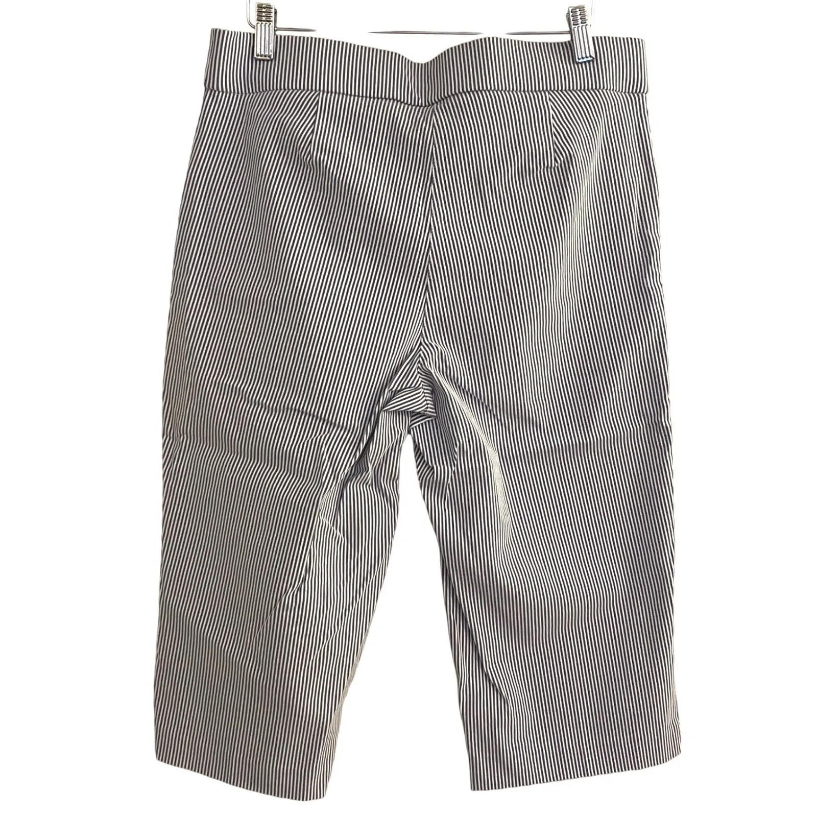 Counterparts Womens Cropped Pants Striped Capri Stretch Size M - Image 3