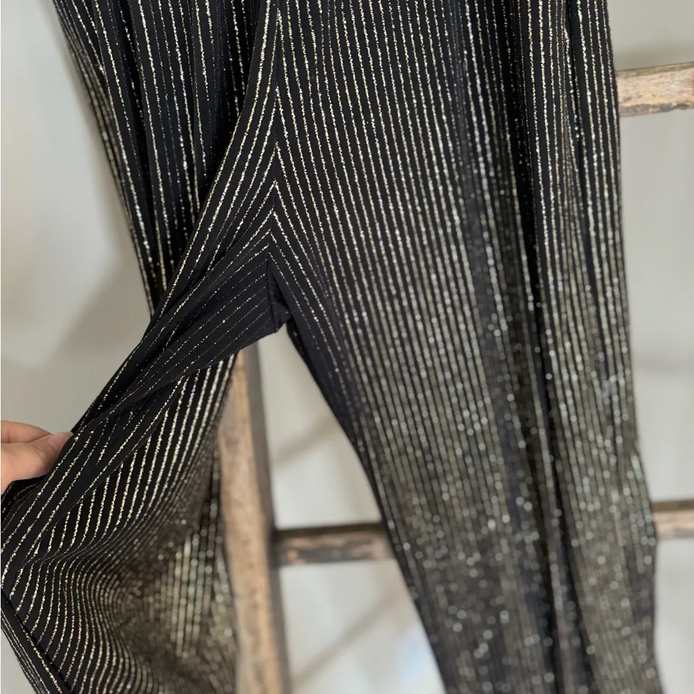 Altar'd State Altar’d State Adjustable Spaghetti Strap Sparkle Stripe Jumpsuit Size M - Image 8