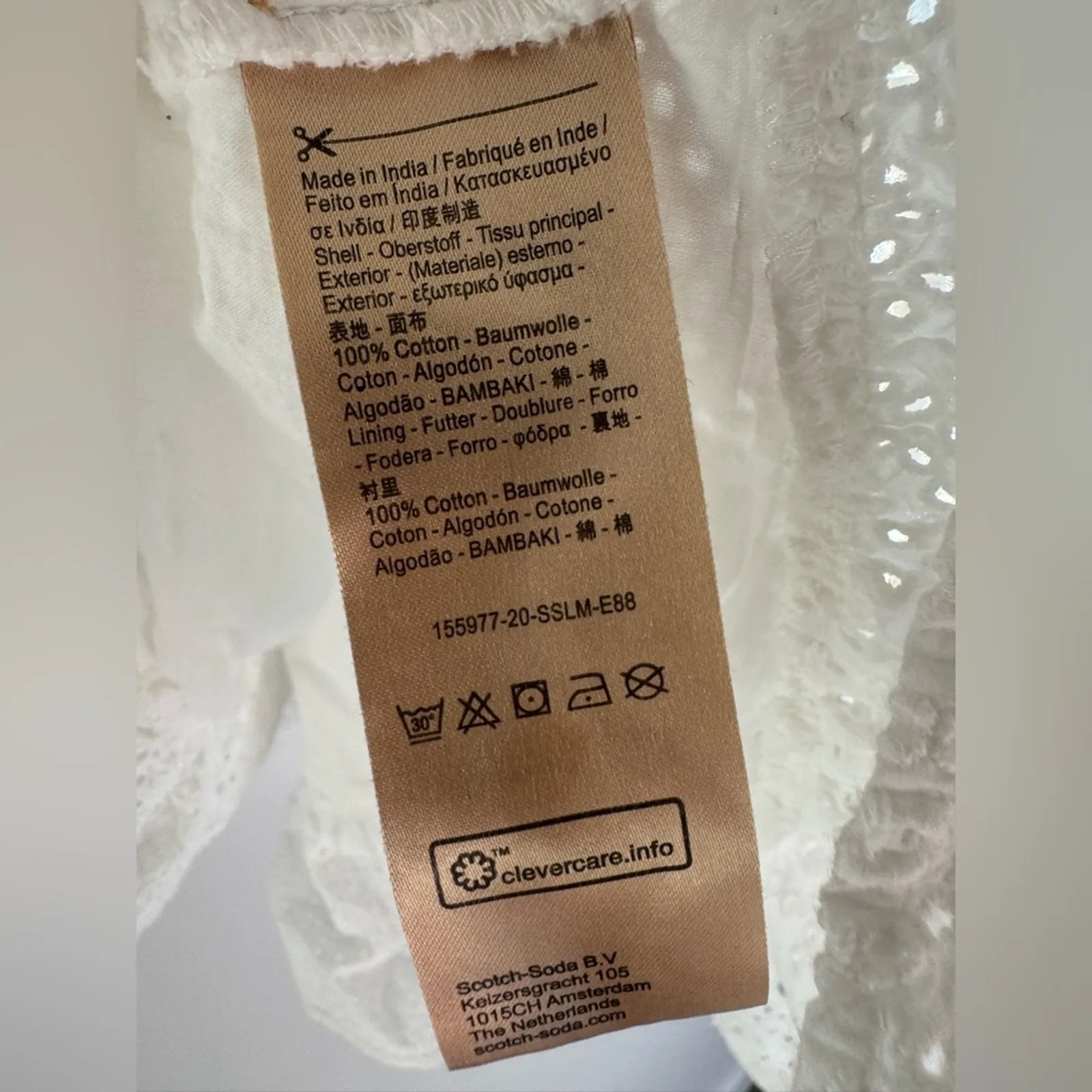 Scotch & Soda Broderie Anglaise Wrap Dress white XS - Image 9