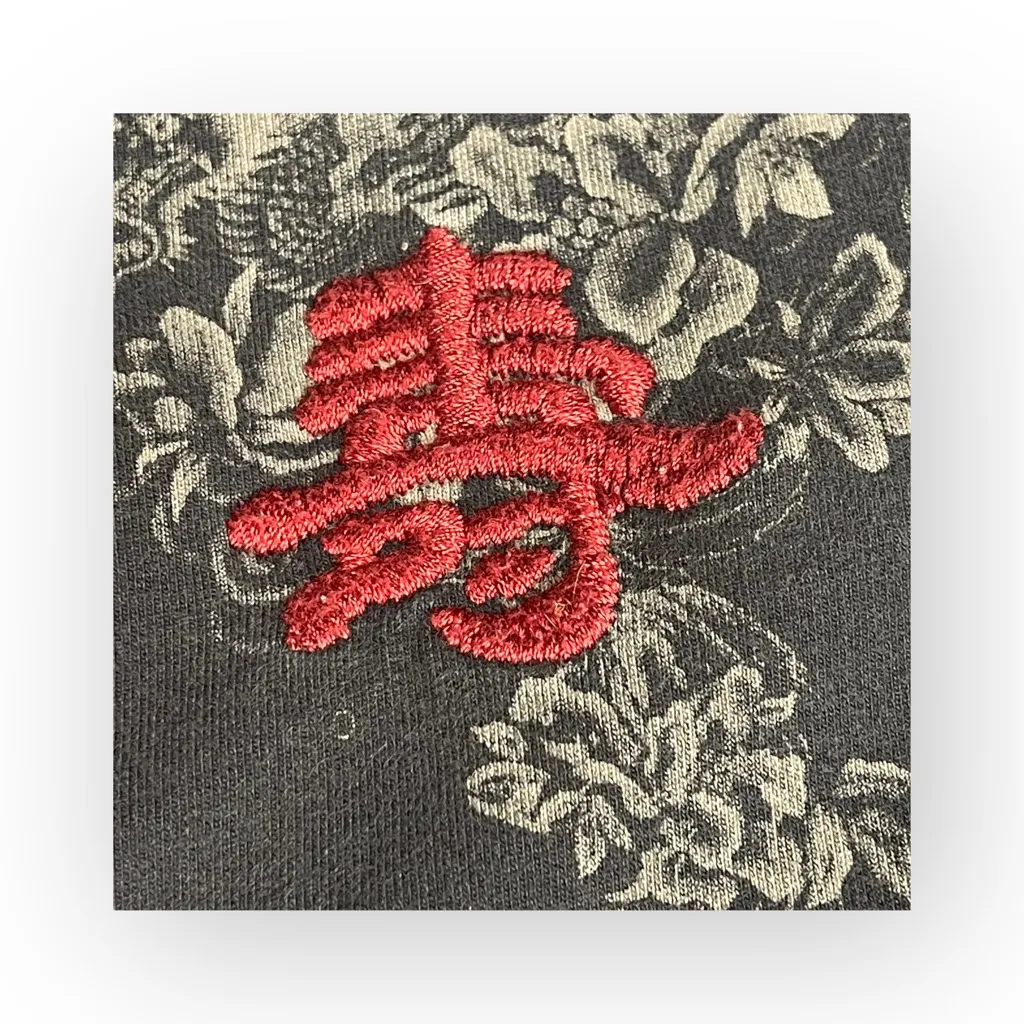 Rare: Y2K Lucky Brand ✌︎︎ Asian Embroidered Zip Track Jacket ✌︎︎ Black Red ✌︎︎ M - Image 8