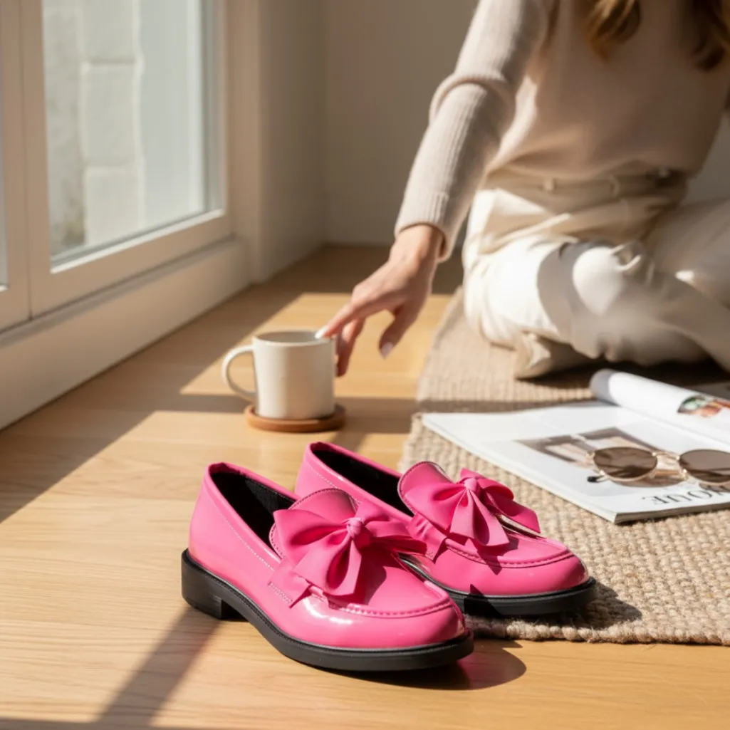 Italian Shoemakers Pink Loafers - Image 3