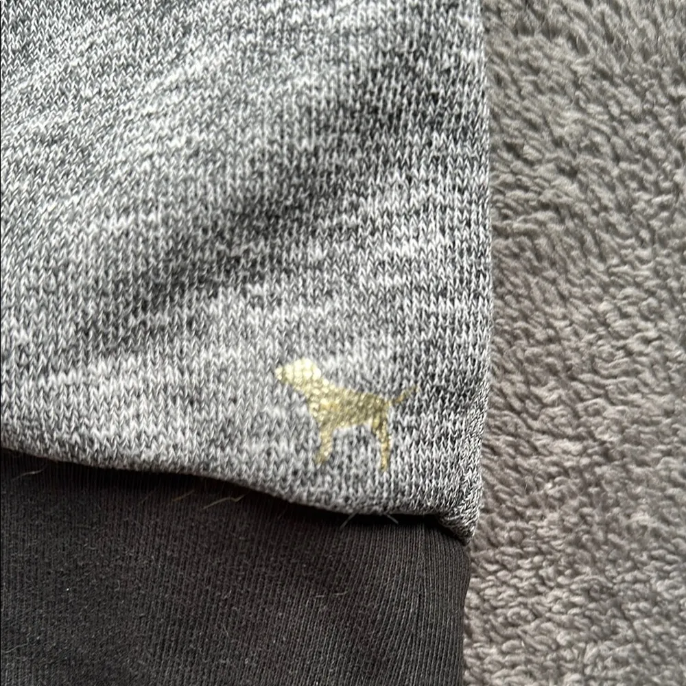 PINK Victoria's Secret Black and Gray Crew Neck Sweater - Image 3