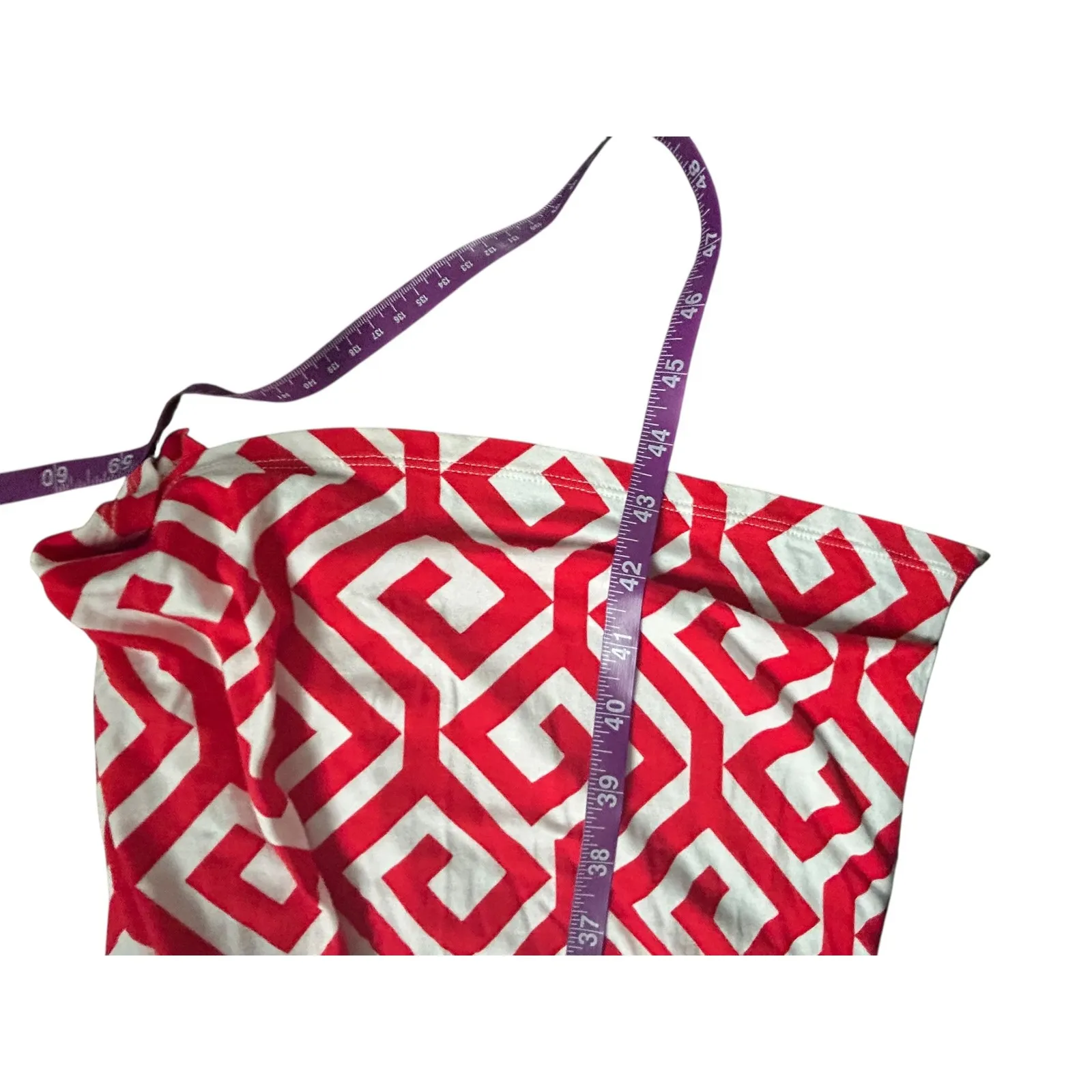 BODEN Thea Sleeveless Midi Dress Postbox Red Maze UK 10 US 6 Size undefined - Image 5