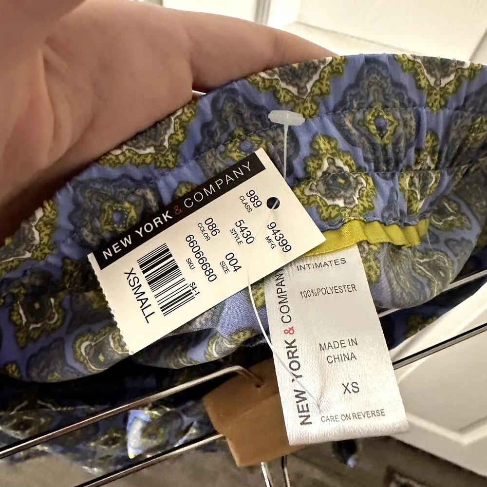 NWT New York & CO Intimates Sleep Shorts Sz XS Blue - Image 3