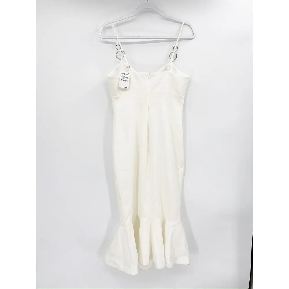 Likely Hirsch White Sleeveless V-Neck Trumpet Midi Dress Size 6 NWT - Image 7
