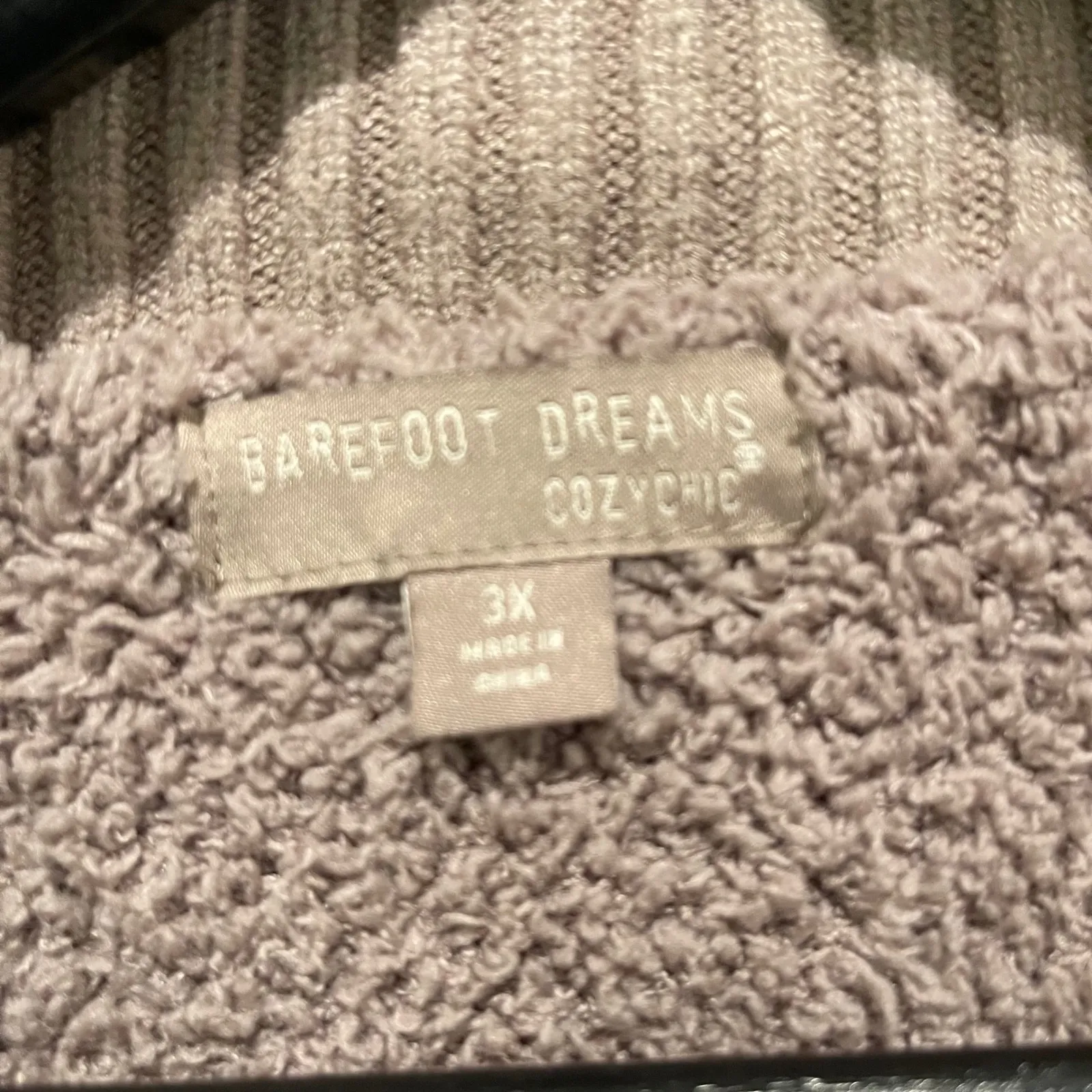 Barefoot Dreams CozyChic Cardigan Sweater 3X‎ Taupe Long Sleeve Pockets - Image 5