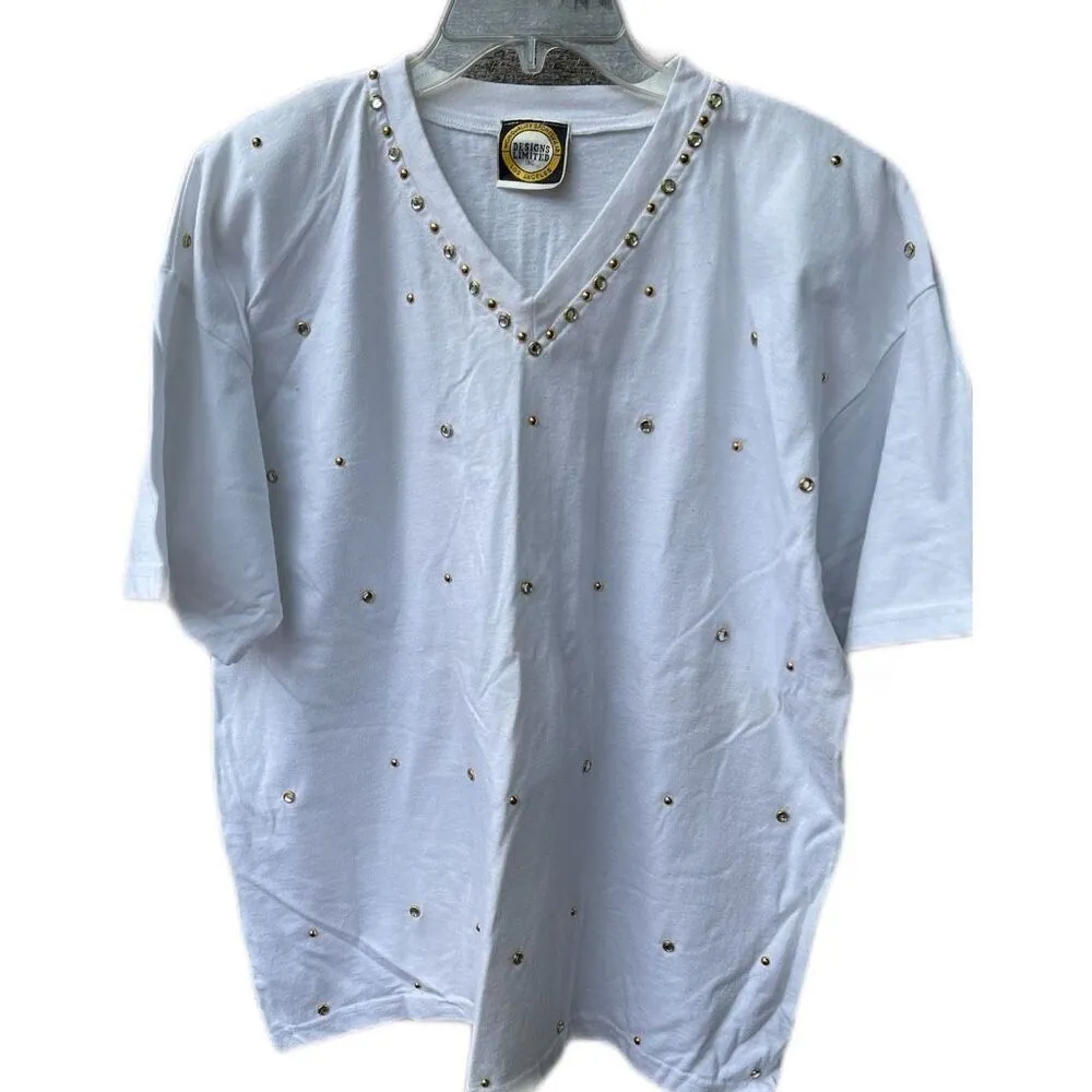 Vintage Designs Limited size L oversized eclectic grandma top. White Size L - Image 3